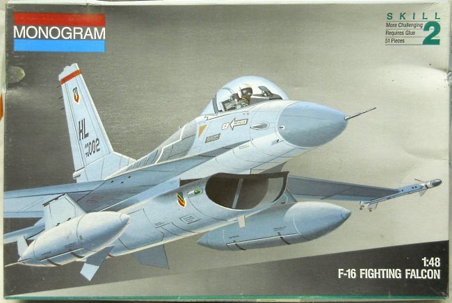 Monogram 1/48 F-16 Fighting Falcon, 5421 plastic model kit